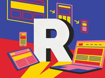 Responsive Design 36 days of type australia design digital art graphic design illustration illustrator lettering melbourne responsive type typography ui ui ux ux vector web design