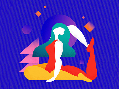 Kapotasana geometric illustration vector vector art yoga
