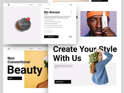 Beauty app company cosmetics design ecommence ecommerce app site typography ui ux vector web website