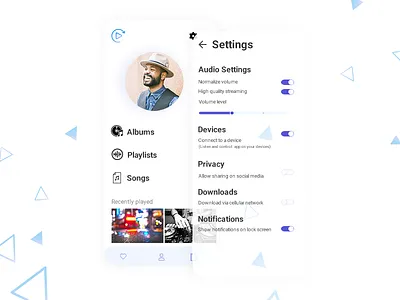DailyUI 007 Settings dailyui mobile settingsui