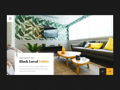 Interior Design Web Design - Black and Yellow black black and yellow clean creative creative design design interior interior design typography ui ux web design yellow