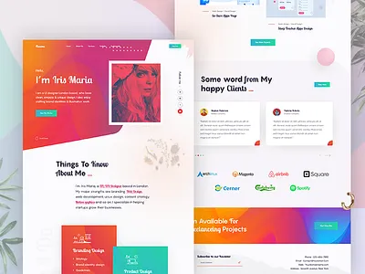 Personal Portfolio Website v1 color scheme concept cv free psd graph hero section hiring personal portfolio portfolio progress resume resume theme statistics trend wordpress theme