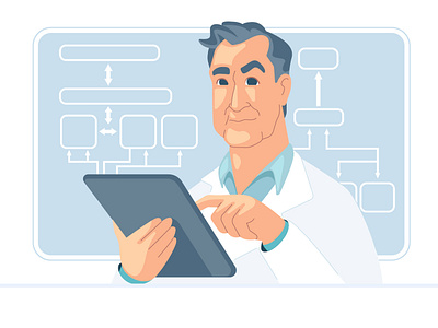 illustration for Systems engineering art design flat illustration illustrator vector