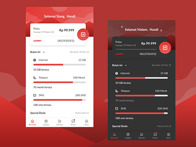 Redesign Home Screen My Telkomsel adobe xd app my telkomsel redesign ui ux