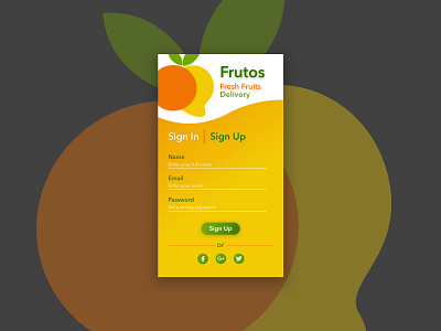 Frutos 001 app dailyui delivery design flat fruit fruit logo fruits fruity ios iosapp logo minimal ui ui ux uidesign uiux ux vector