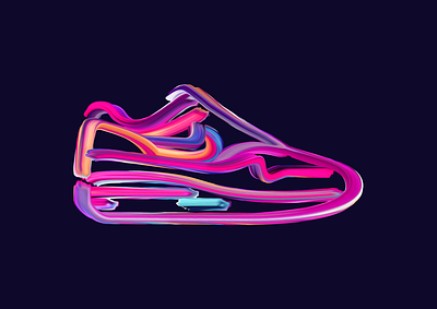 Air Max 1 air max 1 airmax brush stroke illustration nike paint sneakers trainers