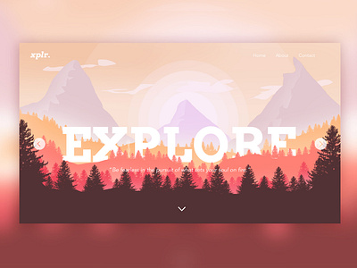 xplr. interface mountain mountains nature nautre pines ui ui ux ui design uidesign uiux web web design webdesign website website design