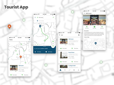 Tourist app blue design sketchapp tourism tourist app ui ux