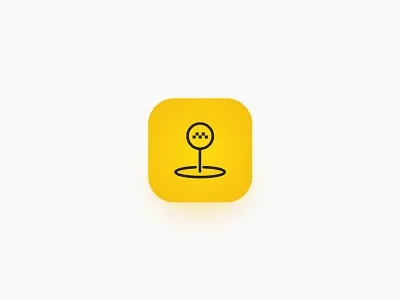 Taxi app icon app app design appicon application clean icon location simple taxi uber ui waypoint