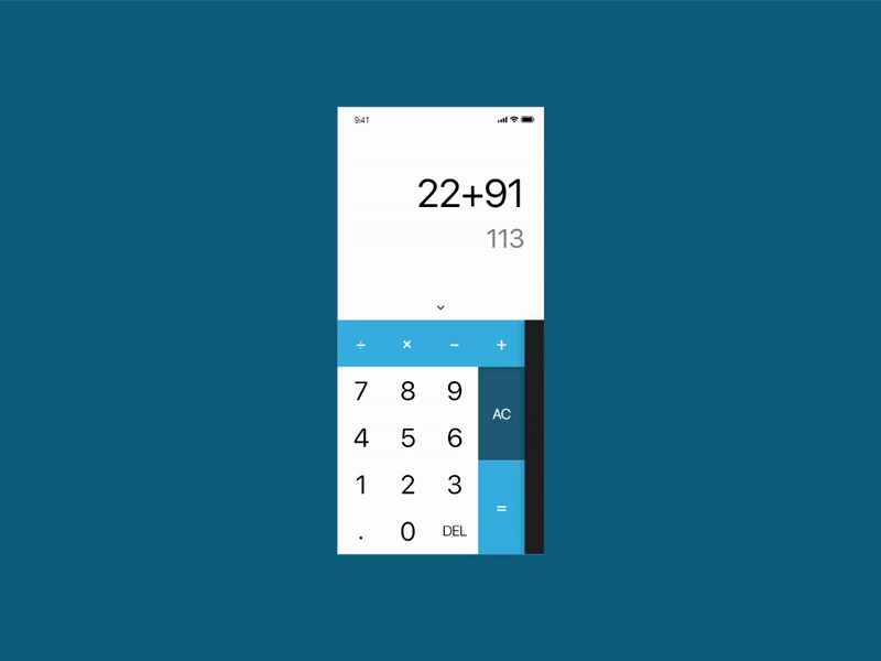 Calculator - Daily UI #004 adobexd calculator dailyui interaction design ui uidesign uiux uxdesign