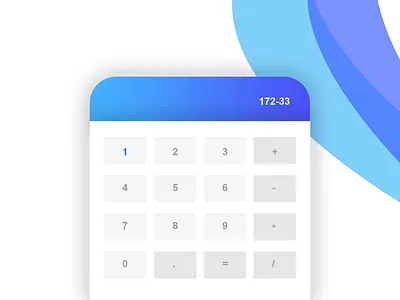 Calculator app calendar clean design flat minimal simple ui web
