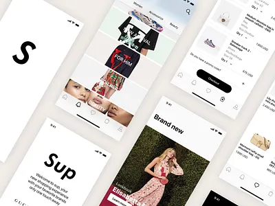 Sup app blur branding clean design fashion fashion app fashion brand graphic design icon identity illustration illustrator ios iphone minimal mobile ui ux website