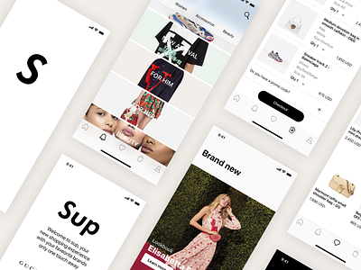 Sup app blur branding clean design fashion fashion app fashion brand graphic design icon identity illustration illustrator ios iphone minimal mobile ui ux website