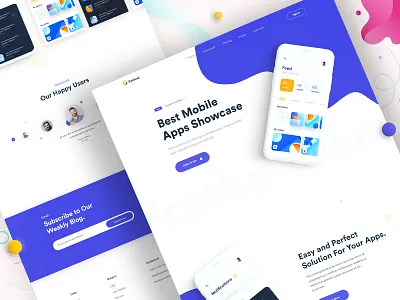 App Landing Page Design V1 2019 trend agency app app design app landing page clean ui creative homepage landing landing page minimal mobile app trendy design typography ui ux visual design web web design website