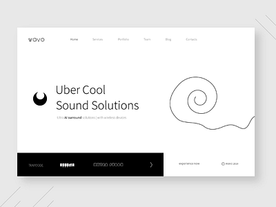 Wavo landingpage creative ui