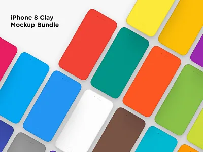 iPhone 8 Clay Mockup Bundle app clay clay render free ios iphone 8 iphone mockup mockup presentation psd