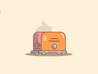 Burnt Toast 2.0 animation dashboad design flat gif icon illustration sticker vector video