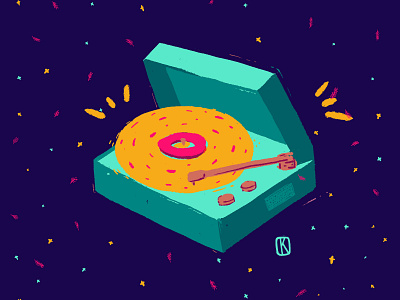 record player adobe photoshop bright illustration music record player
