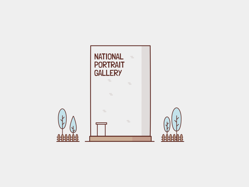 Portrait Landscape Gallery 2d 2d animation 2d art 2danimation after effects animation gallery gif gif animated gif animation illustrator landscape loop national outlines portrait stroke