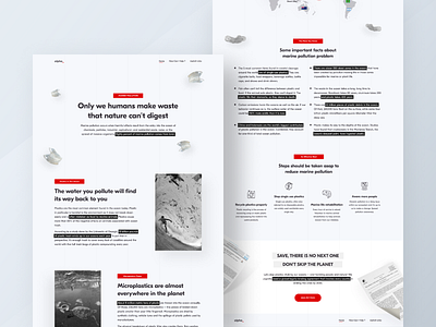 Marine Pollution Awareness 2019 app branding identity landing page landing page design marine pollution minimal minimalism modern design ocean pollution pollution awareness popular design product design trending design typography ui ux webapp design website design
