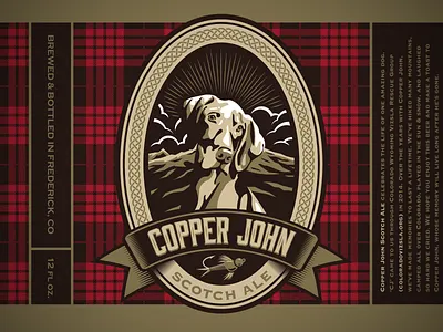 Copper John Ale beer beer label illustration label layout