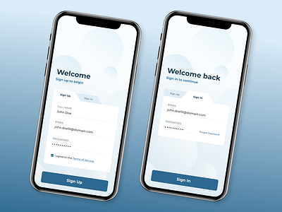 Mobile Sign Up - DailyUI #1 app dailyui design ios mobile ui