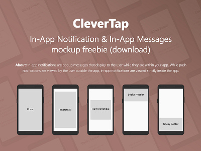 CleverTap In-App Notification & Messages mockup freebie clevertap design thinking dograsweblog freebie inspiration notification psd mockup push notification ui design