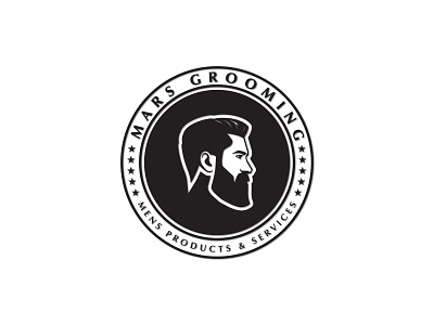 Mens Grooming Logo beauty circle grooming mens mens fashion product saloon