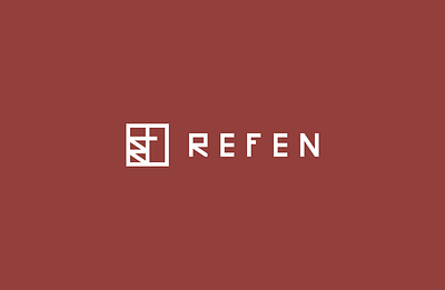 Refen brand branding design digital exploration fit graphic grid layout mark minimal package packaging red square ui ux webdesign