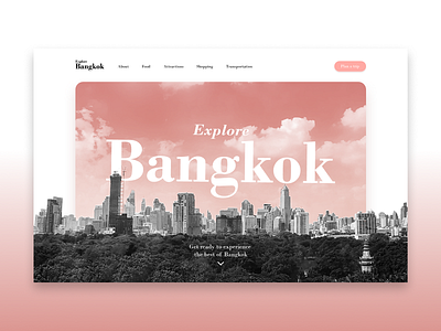 #DailyUI 003 - Landing Page 003 bangkok dailyui dailyui 003 landing page tourism
