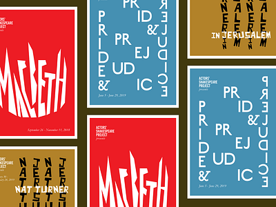 ASP Posters macbeth nat turner poster design posters prideprejudice production posters shakespeare theater theater design theater posters type