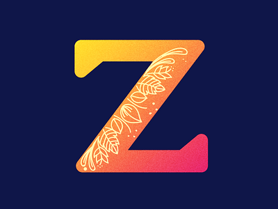 Z 36daysoftype 36daysoftype z 36daysoftype z design illustration leaf leaves letter lettering typography