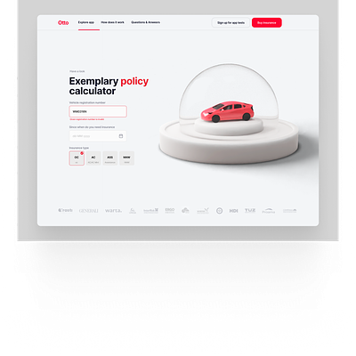 Insurance platform | Landing page design figma ui ux web design website