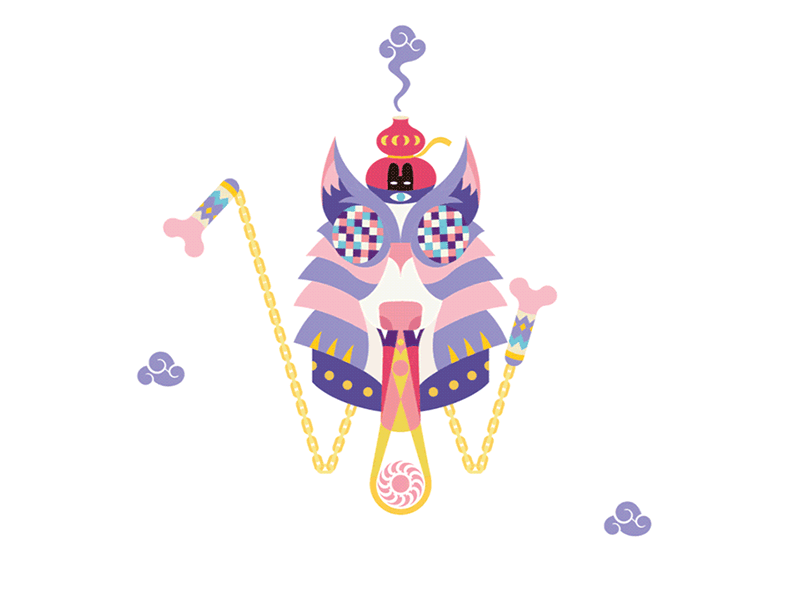 Chinese zodiac - Dog 2d 2danimation animal chinese culture chinese new year dog illustration rabbitpoop vector zodiac sign