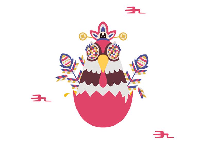 Chinese zodiac - Rooster 2d 2danimation animal chicken chinese culture chinese new year cock hen rabbitpoop vector zodiac sign