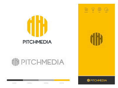 Pitch Media Brand Identity Design agency branding brand branding creative agency design flat icon icons identity illustration illustrator lettering logo media logo minimal pitchmedia storytelling typography vector website