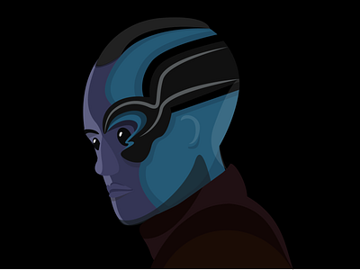 Nebula - An Anti-Hero 2d character comic guardians of the galaxy heroes illustration illustrator mcu nebula portrait vector woman