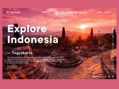 Explore Indonesia Website daily daily ui dailyui design designer inspiration ui ui design ui designer ui ux uidesign uiux user experience user interface user interface design userinterface ux web