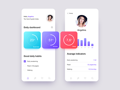Activity app active app design dribbble goal mobile app ui uidesign