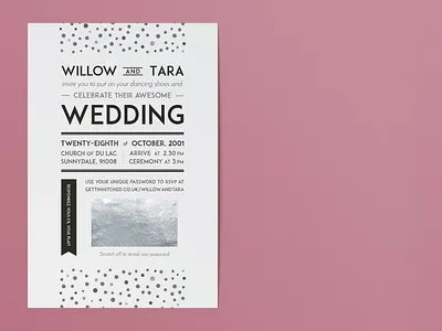 1920s-inspired wedding invitation 1920s black and white clean elegant gettin hitched rocks invitation minimal polka dot vintage wedding invitation