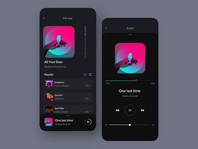 Music Player app ui ux