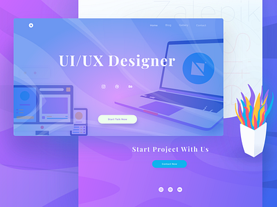 If Paperpillar Website become Zalepik Website colorful flatdesign fluid footer gradient hero illustration landing modern ui ui ux uiux webdesign website zalepik