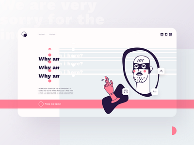 Page 404. Why am i here? 2019 design trend 404 app business concept illustration ui ui design user experience design user interface ux