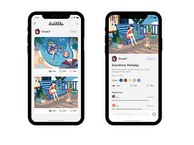 dribbble ui