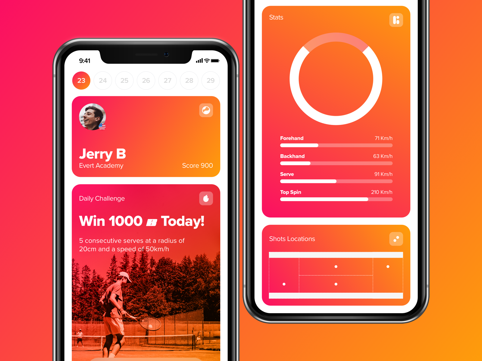 AngleViewApp app concept product sketch tennis