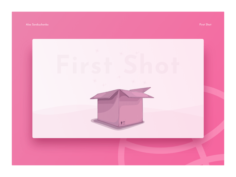 Hello Dribbble! animation art box debutshot dribbble dribbble debut firstshot hello illustration