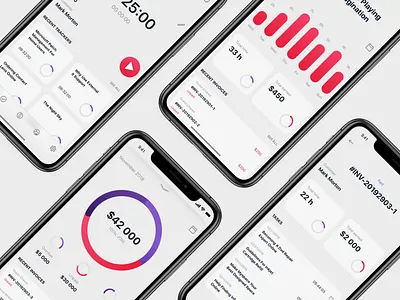Timetracker iOS UI Kit app apple apple design concept design dribbble flat interace interface design ios minimal typography ui uiinterface uitrends uiux uiux designer uiuxdesign ux vector