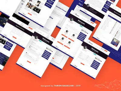 Taron Badalian Dribbble Project Ux Ui Design for City Innovators 2019 branding color design forum modern popular ui ux web