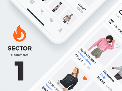 Sector UI Kit. E-commerce digital goods e commerce app e commerce design sketch sketch templates ui kit ui kits xd templates