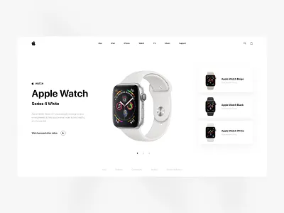 Apple Watch Page abstraction apple apple watch art black dark design digital dream dribbble fashion lettering minimalism sxtez typography ui uiux ux web website